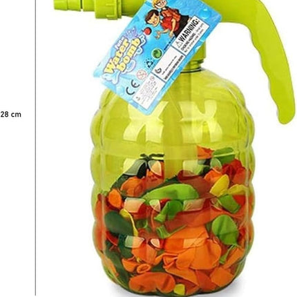 Bomba de Agua Portátil con Globos Inflables 28 x 13 cm – Lanzador de Agua Multifuncional para Juegos, Playa, Alberca y Verano