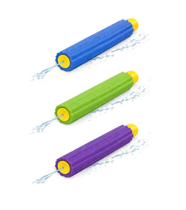 3 Pistola de Agua 25 x 5 cm para Niños y Adultos Colores Variables – Lanzador de Agua para Piscina, Playa y Juegos de Verano