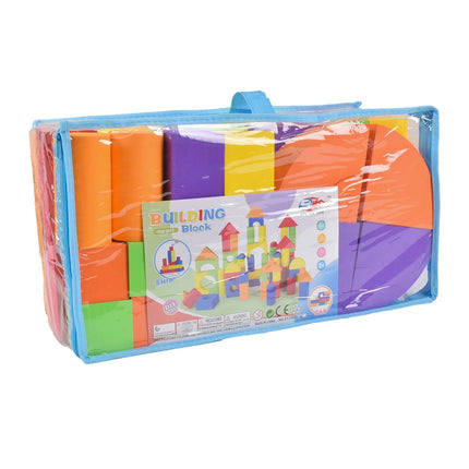 Bloques de construcción de Espuma EVA para niños, Bloques apilables Multicolores, Bloques de construcción Suaves educativos 45 Piezas