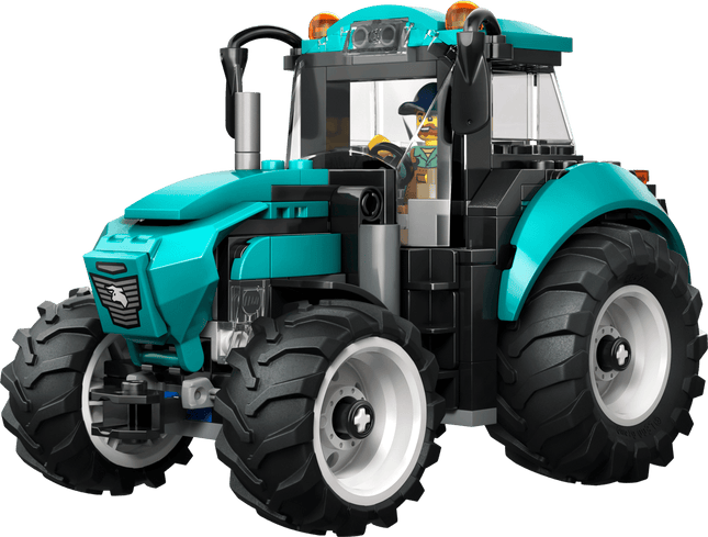 Tractor Armable de Bloques 204 piezas , Juguete de Construcción 10 x 13 x 9 cm