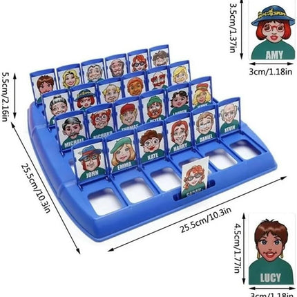Juego de Mesa ¿Quién Es? – 59 Piezas de Diversión y Deducción para Niños y Adultos