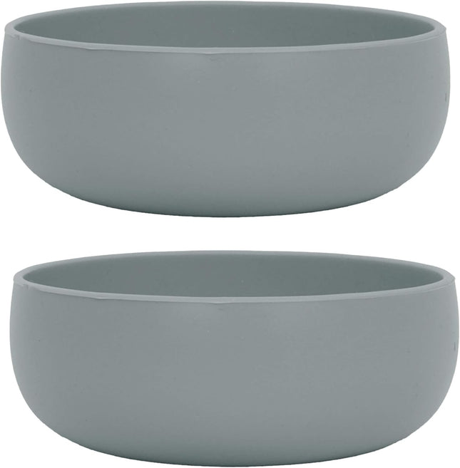 Set de 2 botaneros de silicón gris | Medida 12.5 cm, prácticos y fáciles de limpiar. Ideales para disfrutar snacks durante el Mundial con estilo.