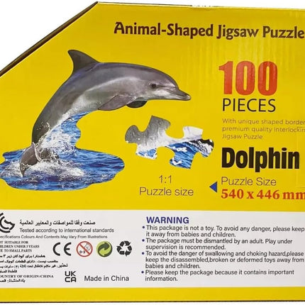 Rompecabezas Delfín 100 Piezas – Puzzle Educativo y Divertido para Niños, Juego de Concentración y Entretenimiento