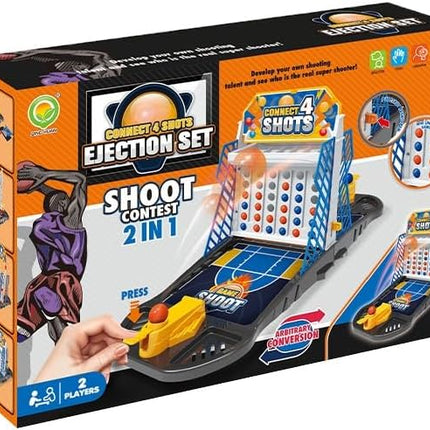 Juego de Mesa Interactivo Competencia de Disparo 2 en 1 – 56 Piezas de Diversión y Retos para Niños y Adultos