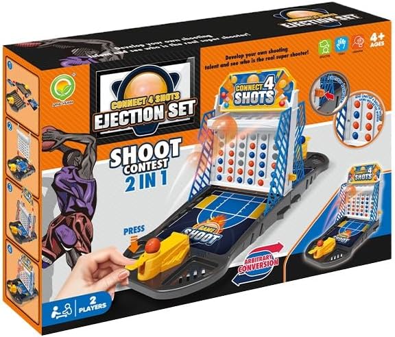 Juego de Mesa Interactivo Competencia de Disparo 2 en 1 – 56 Piezas de Diversión y Retos para Niños y Adultos