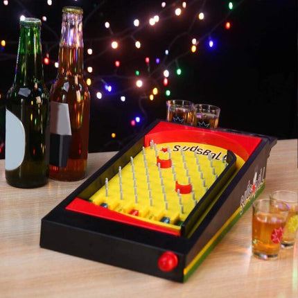 Juego de mesa de Pinball 38x19 cm para Beber con Vasos de Chupito para Fiestas y Bar