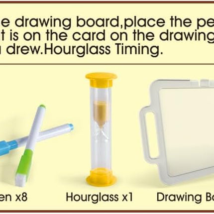 Juego de Mesa Dibujando con la Nariz Adivinanzas – 12 Piezas de Diversión y Creatividad para Niños