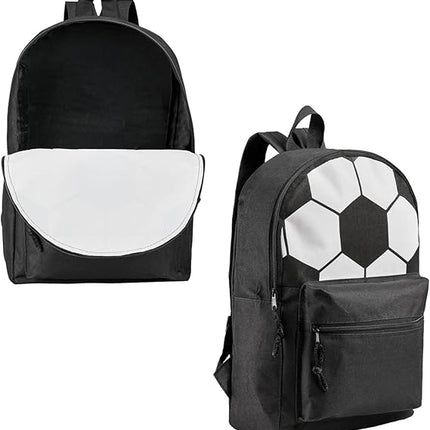 Mochila Backpack de Poliéster Balón, Bolsa Principal y Frontal con Cierre, Asa y Correas Ajustables 40x27.5x11.5 cm