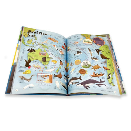 Libro enciclopedia Atlas de los oceanos y mares del mundo 28x38cm 94pág