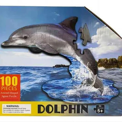 Rompecabezas Delfín 100 Piezas – Puzzle Educativo y Divertido para Niños, Juego de Concentración y Entretenimiento