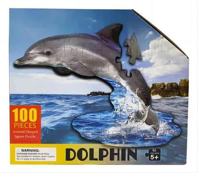 Rompecabezas Delfín 100 Piezas – Puzzle Educativo y Divertido para Niños, Juego de Concentración y Entretenimiento