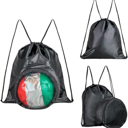 Morral Deportivo de Poliéster con Compartimento para Balón de Soccer y Cierre, Mochila Multifuncional 44 x 38 cm Resistente y Ligera