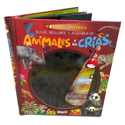 Libro Linterna Animales y sus crias 24pag 25x28cm