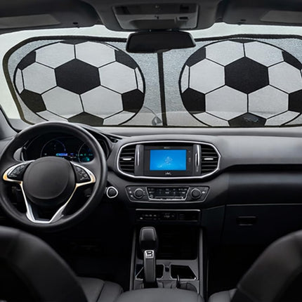 Parasol para Parabrisas de Auto Diseño Balón, Protector Solar Plegable para Carro, Sombrilla Panorámica con Funda 150.5 x 65.5 cm