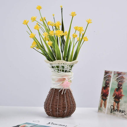 Ramos de Flores de Imitación Amarilla Brillantes Artificiales  para Bodas, Fiesta, Hogar, Jardín, Decoración