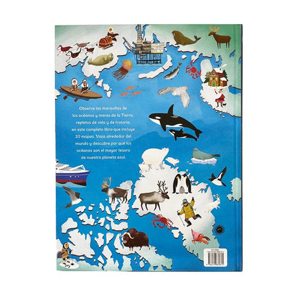 Libro enciclopedia Atlas de los oceanos y mares del mundo 28x38cm 94pág