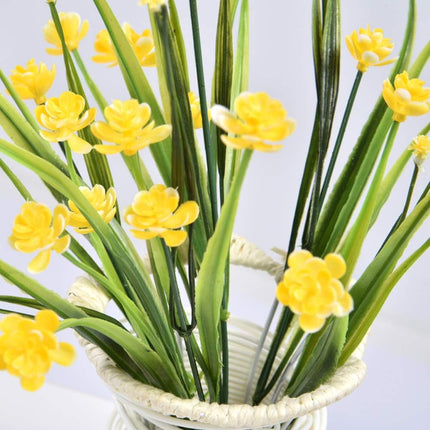 Ramos de Flores de Imitación Amarilla Brillantes Artificiales  para Bodas, Fiesta, Hogar, Jardín, Decoración