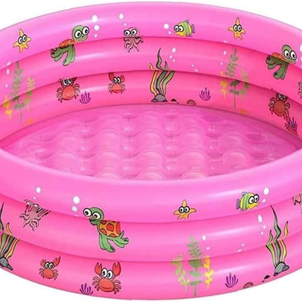 Alberca Inflable Circular 140 cm Multicolor 3 Aros – Piscina Infantil Portátil para Niños, Ideal para Jardín, Patio y Verano