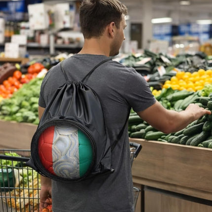 Morral Deportivo de Poliéster con Compartimento para Balón de Soccer y Cierre, Mochila Multifuncional 44 x 38 cm Resistente y Ligera