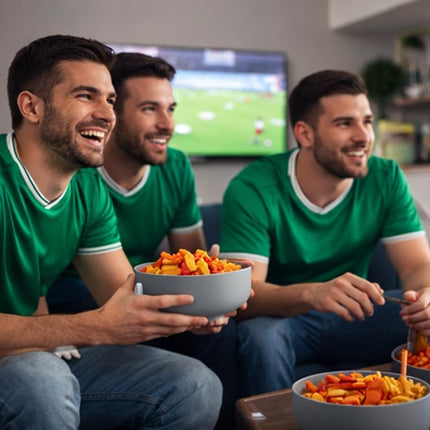 Botanero de silicón gris | Medida 12.5 cm, práctico y fácil de limpiar. Ideales para disfrutar snacks durante el Mundial con estilo.