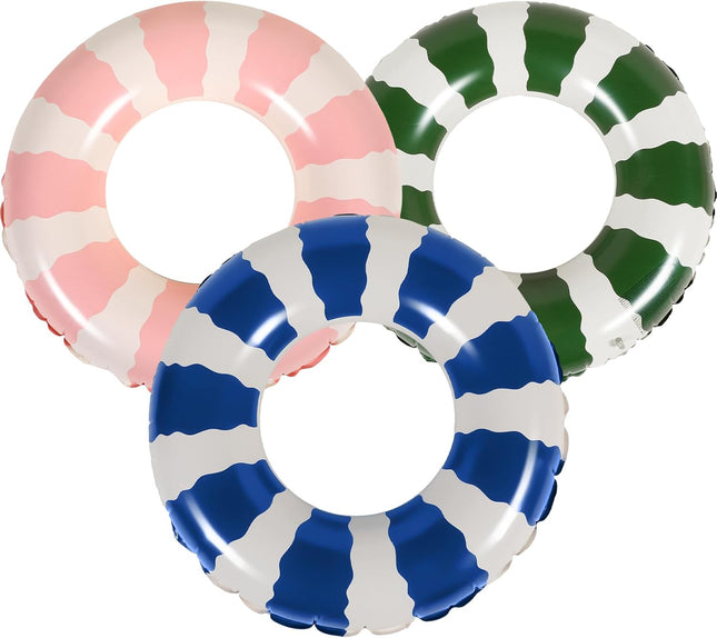3 Salvavidas Inflables 60 cm Multicolor – Flotador Dona para Alberca y Playa