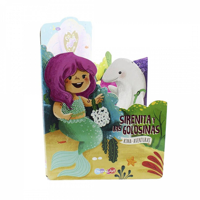 Libro cuento Rima-Aventura Sirenita y las golosinas 8pag 22x16cm