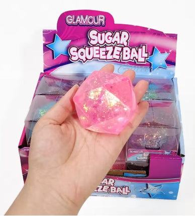 12  Squishy Antiestrés Diamante con Glitter Antiestrés colores surtidos
