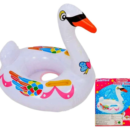 Salvavidas Inflable Cisne 69 cm para Niños – Flotador Infantil para Playa, Alberca y Verano, Diseño Divertido y Seguro