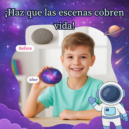 JUEGO COLOREAR 20X20CM PINTAR GALAXIAS