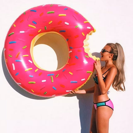 Salvavidas Inflable en forma de Dona 60 cm Color Rosa – Flotador para Piscina y Playa, Ideal para Niños y Adultos, Accesorio de Verano