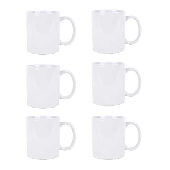 Paquete de 6 Tazas de Cerámica Blanca Storyland 7102W