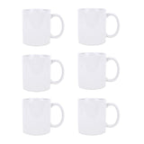 Paquete de 6 tazas de cerámica blanca