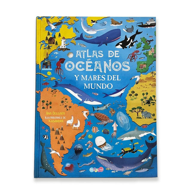 Libro enciclopedia Atlas de los oceanos y mares del mundo 28x38cm 94pág