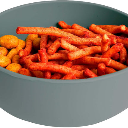 Botanero de silicón gris | Medida 12.5 cm, práctico y fácil de limpiar. Ideales para disfrutar snacks durante el Mundial con estilo.