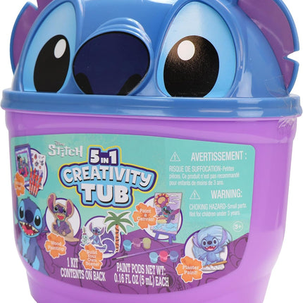 Kit Didáctico Infantil de Creatividad Stitch 5 en 1 para Niños, Incluye Colores, Stickers y Accesorios Creativos, Regalo Ideal