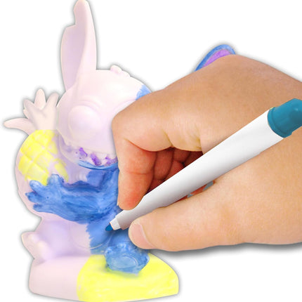 Figura de Vinilo Stitch para Decorar con Marcadores Lavables, Juguete Creativo Reutilizable Disney para Niños, Kit Artístico Infantil de Pintura y Diseño