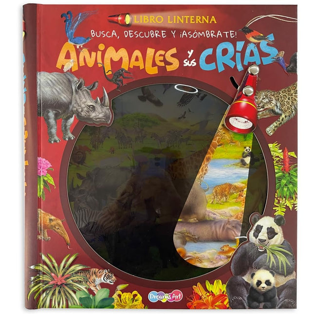 Libro Linterna Animales y sus crias 24pag 25x28cm
