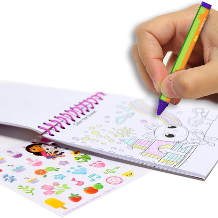 Kit Didáctico Infantil de Creatividad Gabby's Dollhouse 5 en 1 para Niños, Incluye Colores, Stickers y Accesorios Creativos, Regalo Ideal