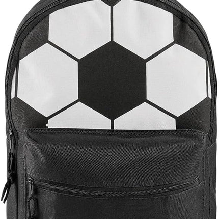 Mochila Backpack de Poliéster Balón, Bolsa Principal y Frontal con Cierre, Asa y Correas Ajustables 40x27.5x11.5 cm