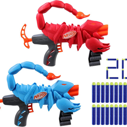Nerf Wild Venompack, Incluye 2 lanzadores 20 Dardos