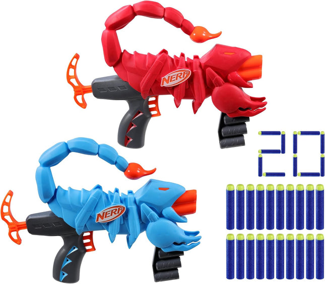 Nerf Wild Venompack, Incluye 2 lanzadores 20 Dardos