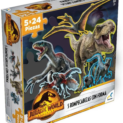 5 Rompecabezas con forma de jurassic JCA-3436 - Storyland