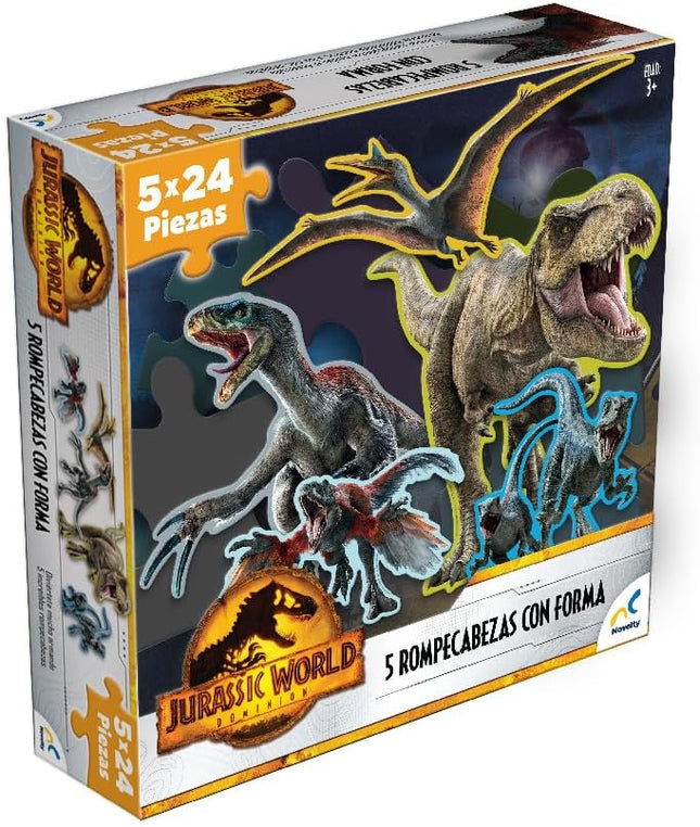 5 Rompecabezas con forma de jurassic JCA-3436 - Storyland