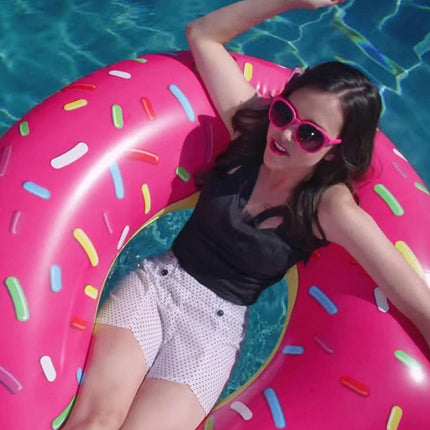 Salvavidas Inflable en forma de Dona 60 cm Color Rosa – Flotador para Piscina y Playa, Ideal para Niños y Adultos, Accesorio de Verano