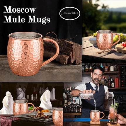 Juego de 4 tazas de acero inoxidable perfectas para vino, cerveza, bebida fría, bar, fiesta, regalos