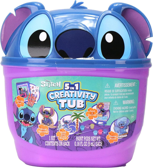 Kit Didáctico Infantil de Creatividad Stitch 5 en 1 para Niños, Incluye Colores, Stickers y Accesorios Creativos, Regalo Ideal