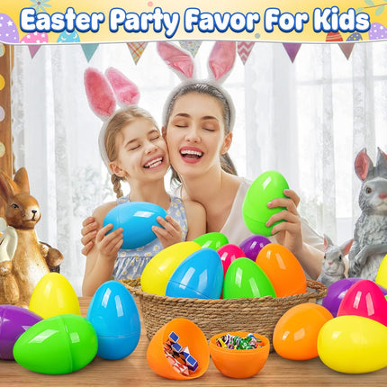 12 Piezas de Mega Huevo de Plastico Vacios Colores Surtidos, Huevos de Pascua, para Fiestas temáticas de Pascua, Caza de Huevos de Pascua