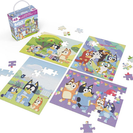 Set de 4 Rompecabezas de 48 Piezas Bluey