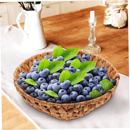 Juego de Canastas Organizadoras de Mimbre Redondas, 3 Piezas Canastas  de Almacenamiento