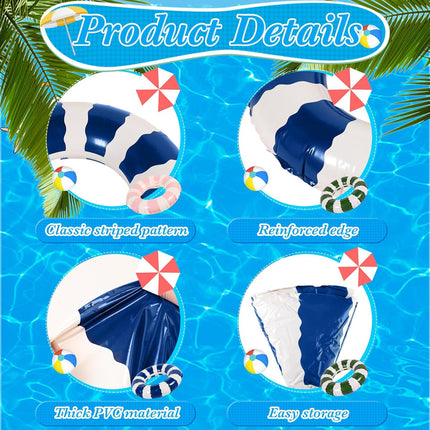 1 Salvavidas Inflable 60 cm Multicolor – Flotador Dona para Alberca y Playa